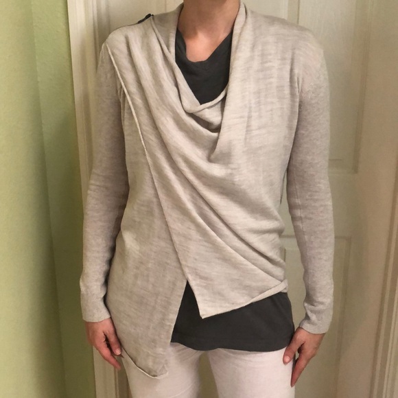 All Saints Wool Cardigan W Asymmetrical 